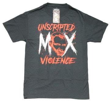 All Elite Wrestling AEW Mens T-shirt - Bloody Mox Unscripted Violence