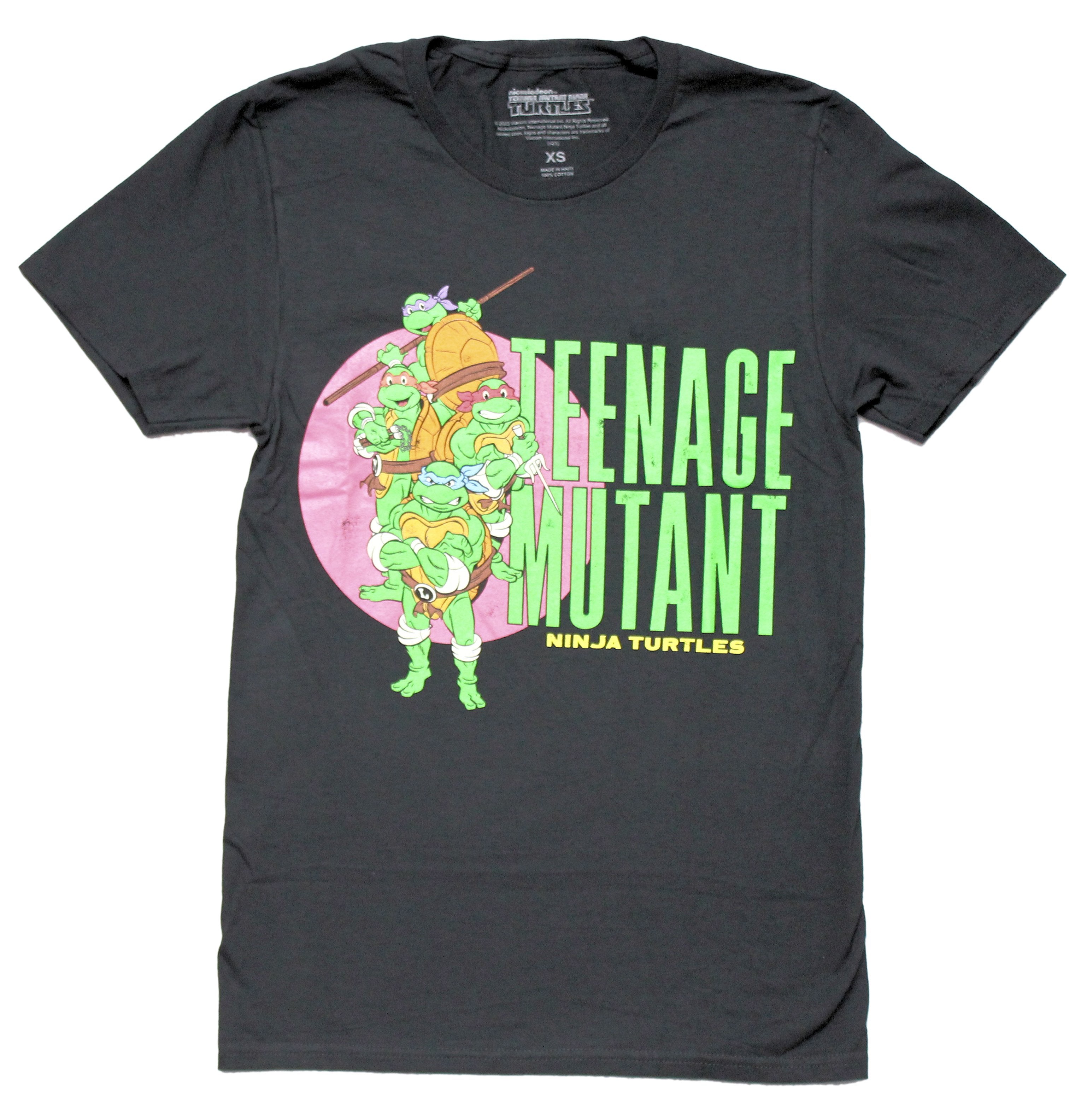 Teenage Mutant Ninja Turtles Mens T-Shirt - Retro  Cartoon Circle