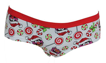 The Muppets Cotton Brief Panty Underwear - Animal and Candy Canes Christmas