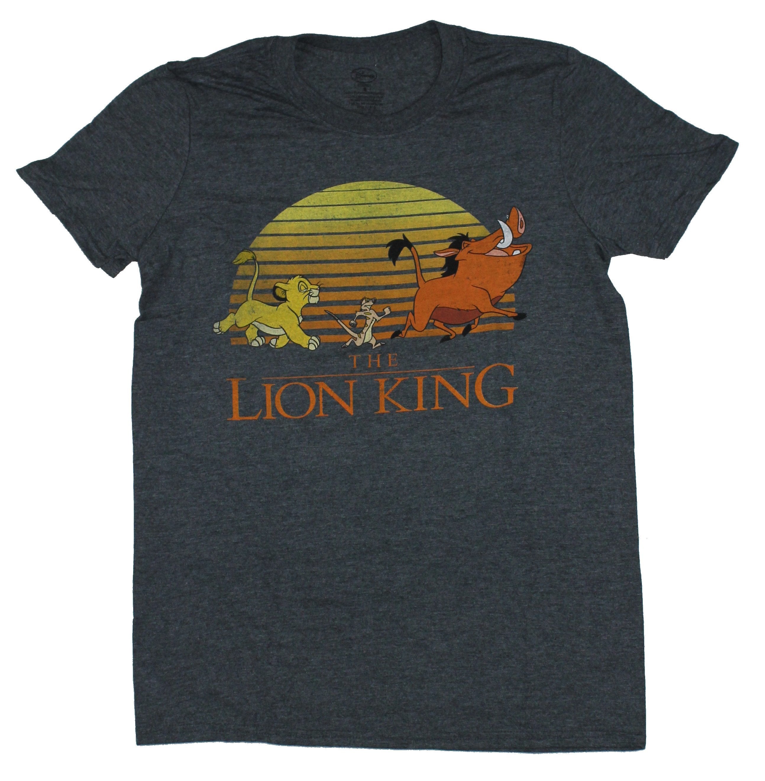 The Lion King Mens T-Shirt - Distressed Full Color Sunset March