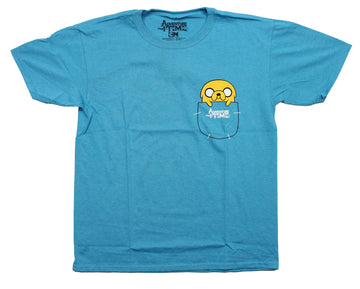 Adventure Time Mens T-Shirt -  Lapel Jake Inside Pocket