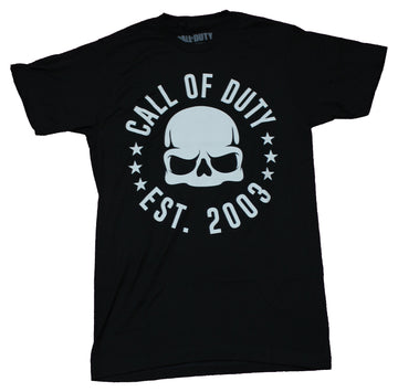 Call of Duty Mens  T-Shirt - Call of Duty Established 2003 Skull Image